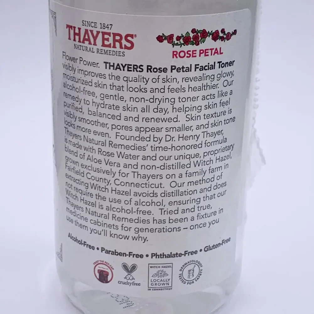 Thayers Facial Toner LOT 4 Witch Hazel (2) Rose Petal (2) Unscented 8.5 fl oz